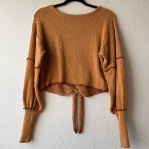 Free People backless fluffy knitted sweater